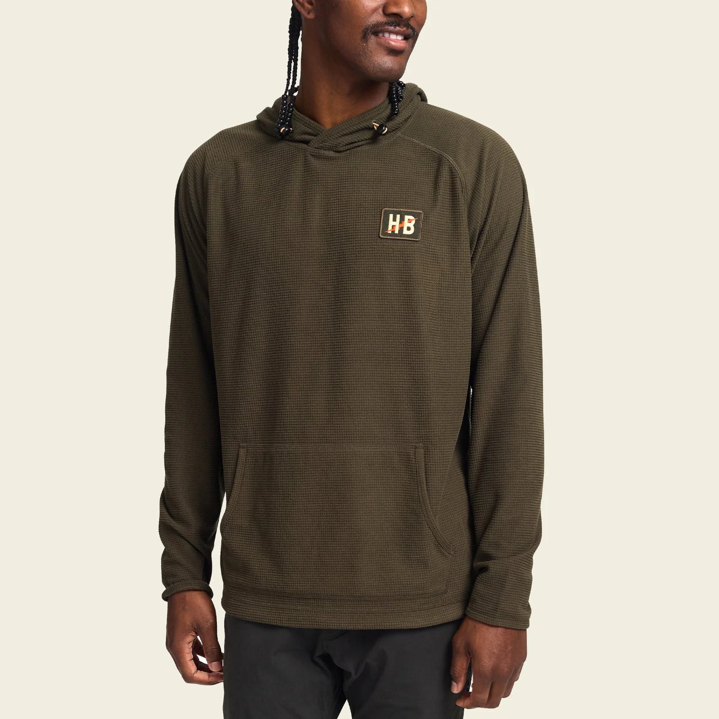 Palo Duro Grid Fleece Hoodie - Deep Woods