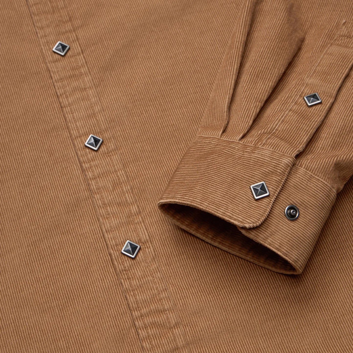 Banning Corduroy Snapshirt - Mink Brown
