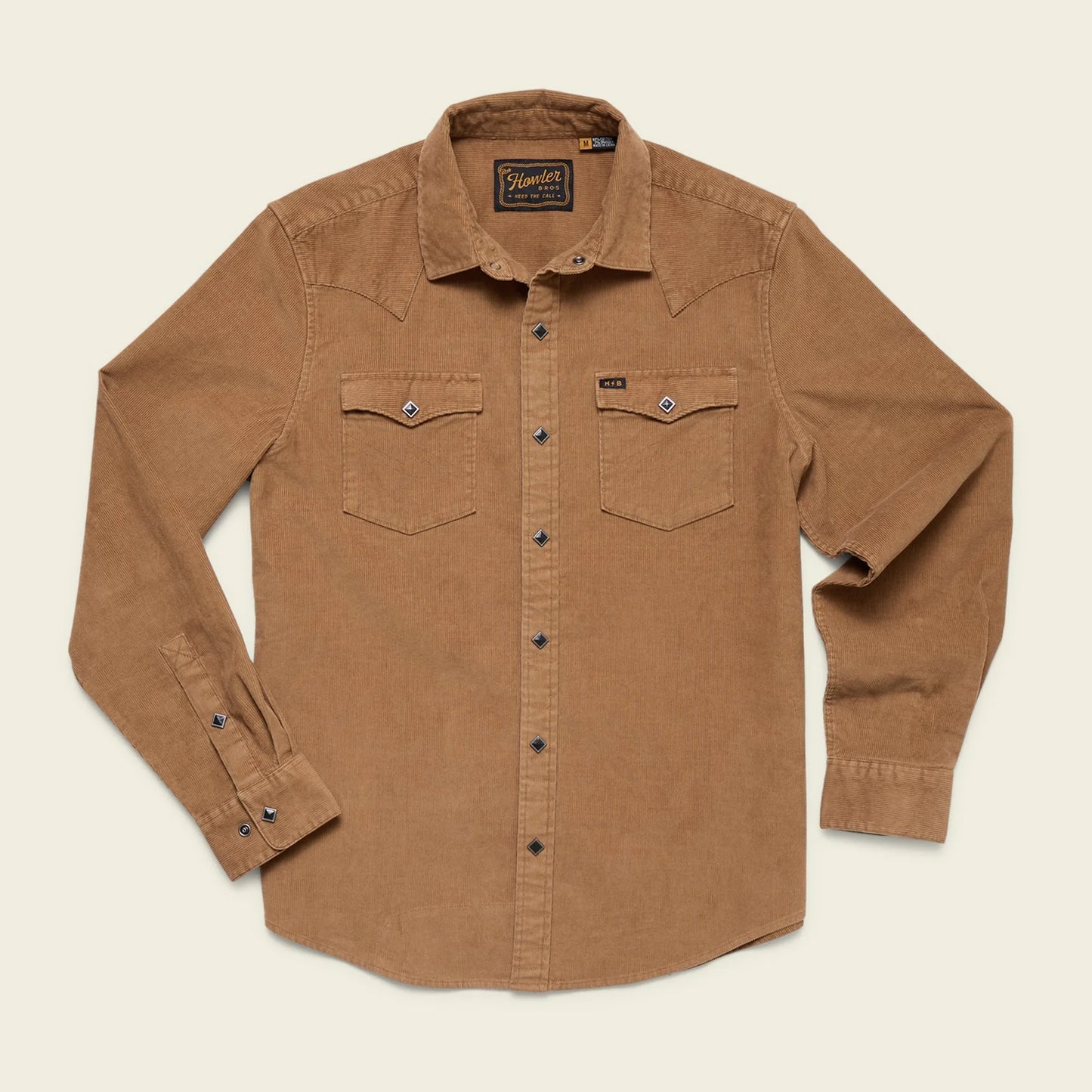 Banning Corduroy Snapshirt - Duck Brown