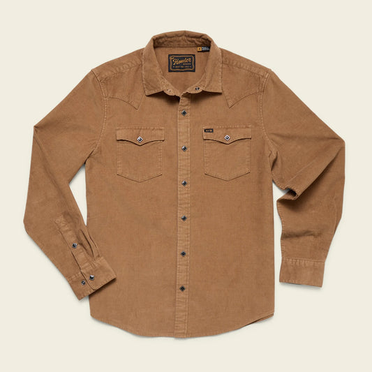 Banning Corduroy Snapshirt - Mink Brown