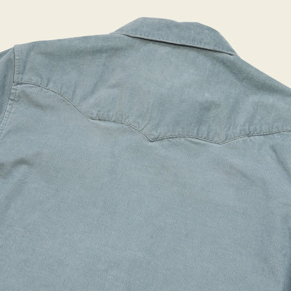 Banning Corduroy Snapshirt - Iron Blue
