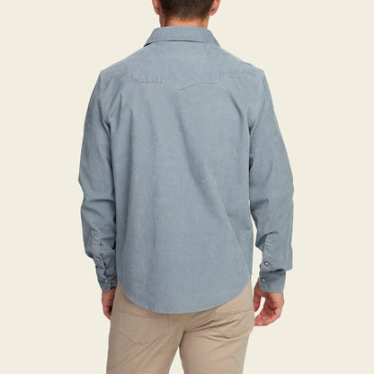 Banning Corduroy Snapshirt - Iron Blue