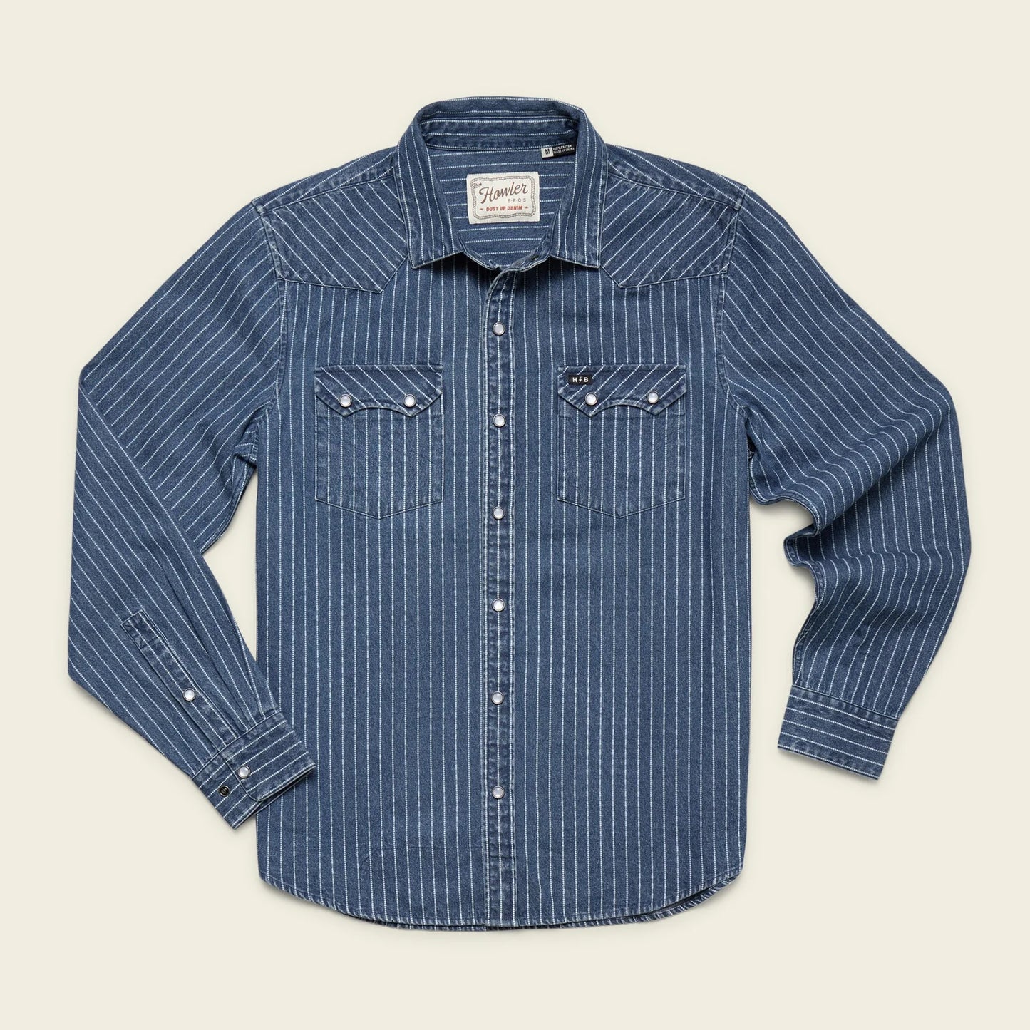 Dust Up Denim Snapshirt - Merle Stripe