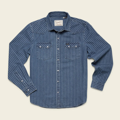 Dust Up Denim Snapshirt - Merle Stripe