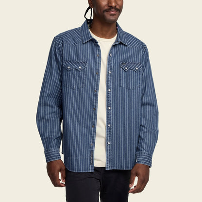 Dust Up Denim Snapshirt - Merle Stripe
