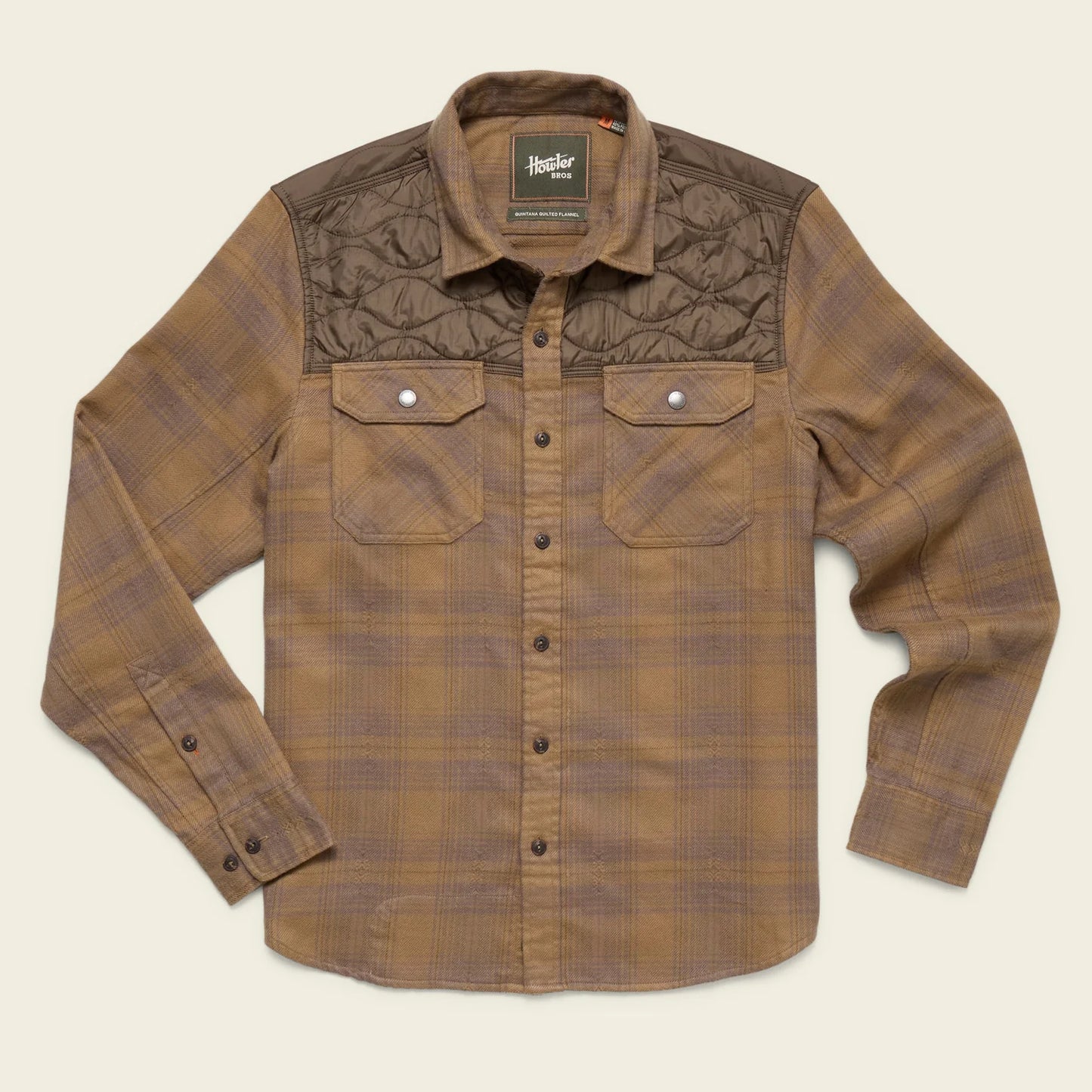 Quintana Quilted Flannel - Big Barrett Plaid : Swamp