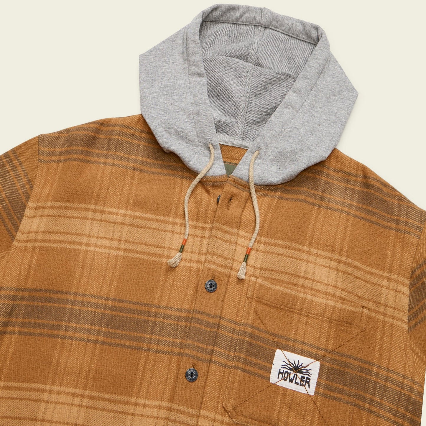 Salvo Hooded Blanket Flannel - Mesa Plaid : Duck Brown
