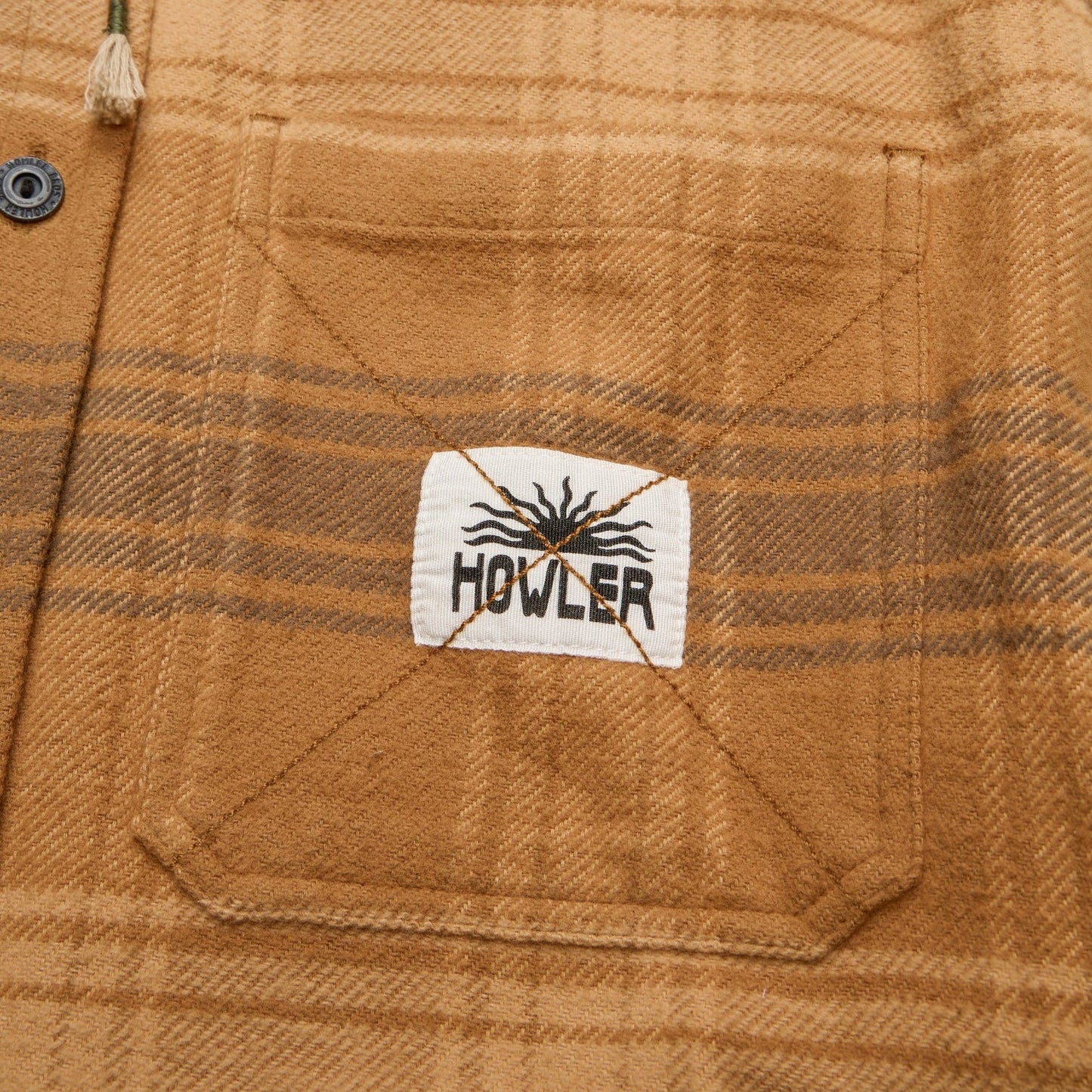Salvo Hooded Blanket Flannel - Mesa Plaid : Duck Brown