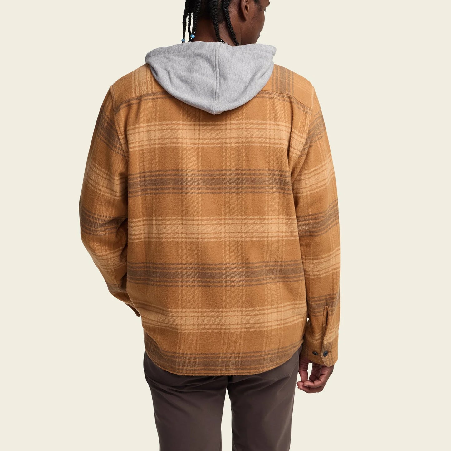 Salvo Hooded Blanket Flannel - Mesa Plaid : Duck Brown