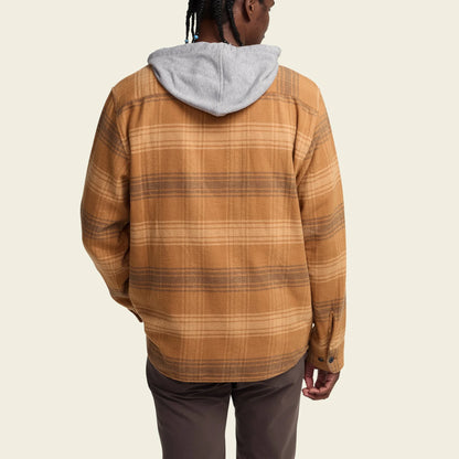 Salvo Hooded Blanket Flannel - Mesa Plaid : Duck Brown