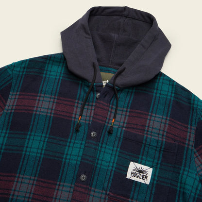 Salvo Hooded Blanket Flannel - Mesa Plaid : Midnight