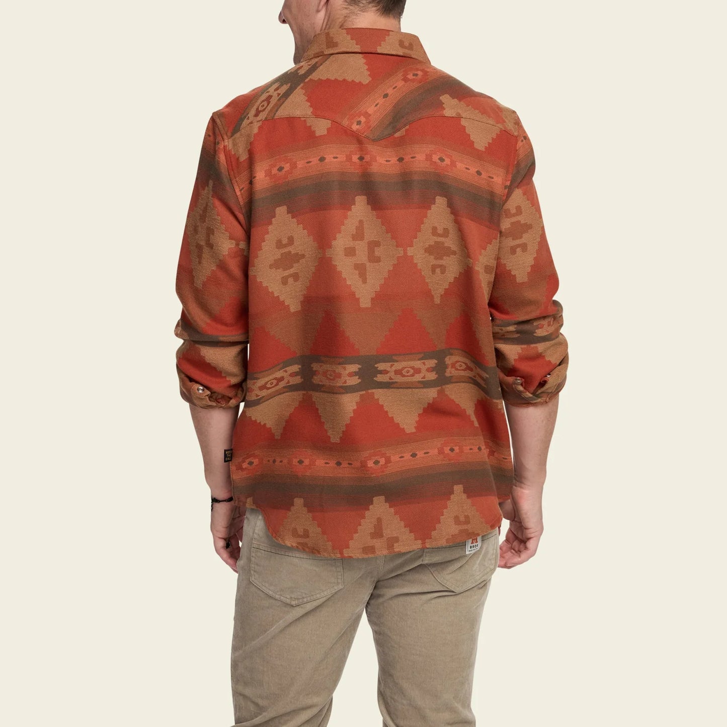 Sheridan Flannel - Mitla Motifs : Terracotta