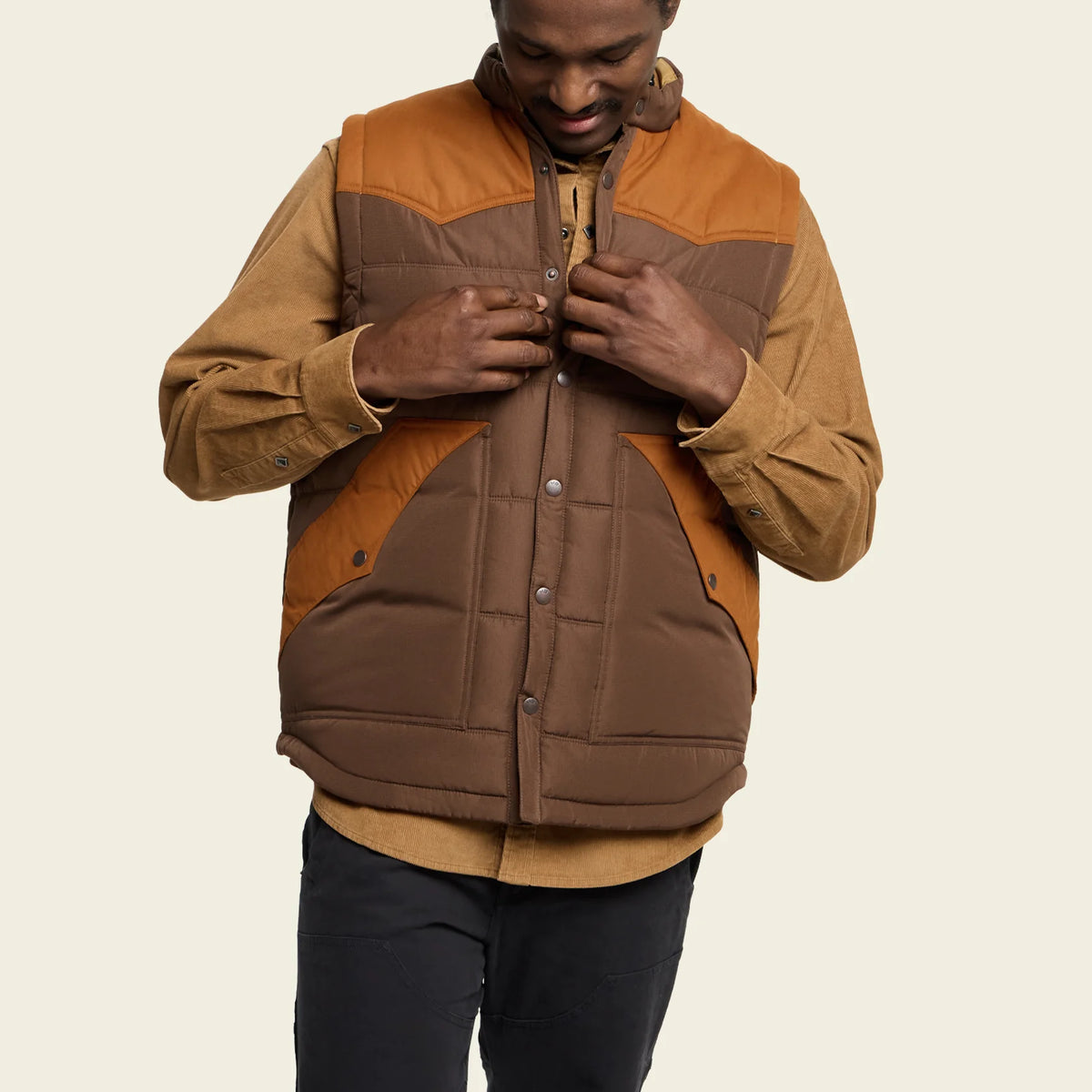 Rust Color Vest Rounder Vest - Mahogany / Rust – Blue Seven