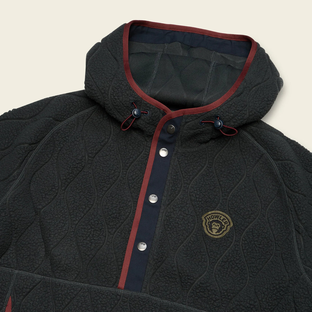 Chisos Hooded Pullover - Capillary Waves : Antique Black