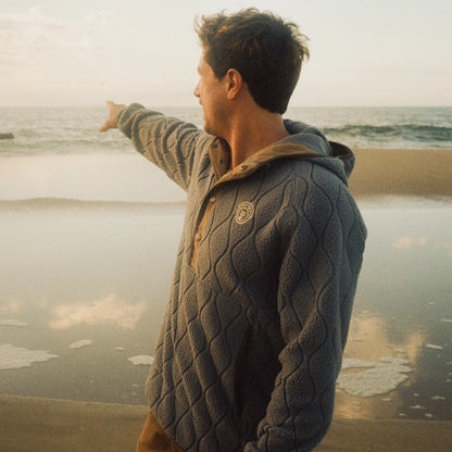 Chisos Hooded Pullover - Capillary Waves : Stormy Sea