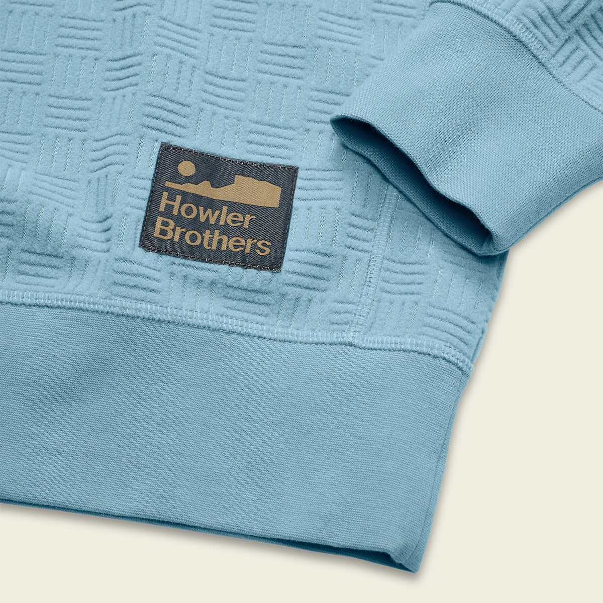 Eleos Fleece Crewneck : Grids : Iron Blue