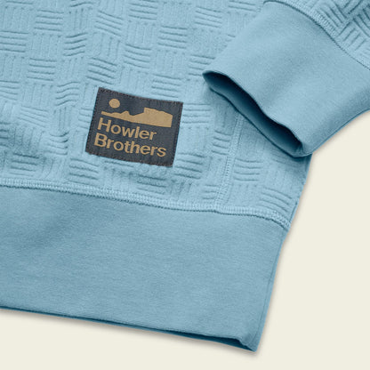 Eleos Fleece Crewneck : Grids : Iron Blue