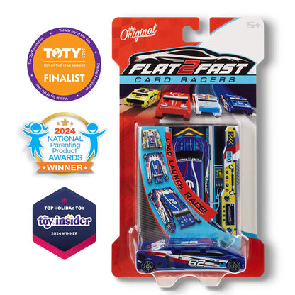 Flat 2 Fast Card Racers - Blue