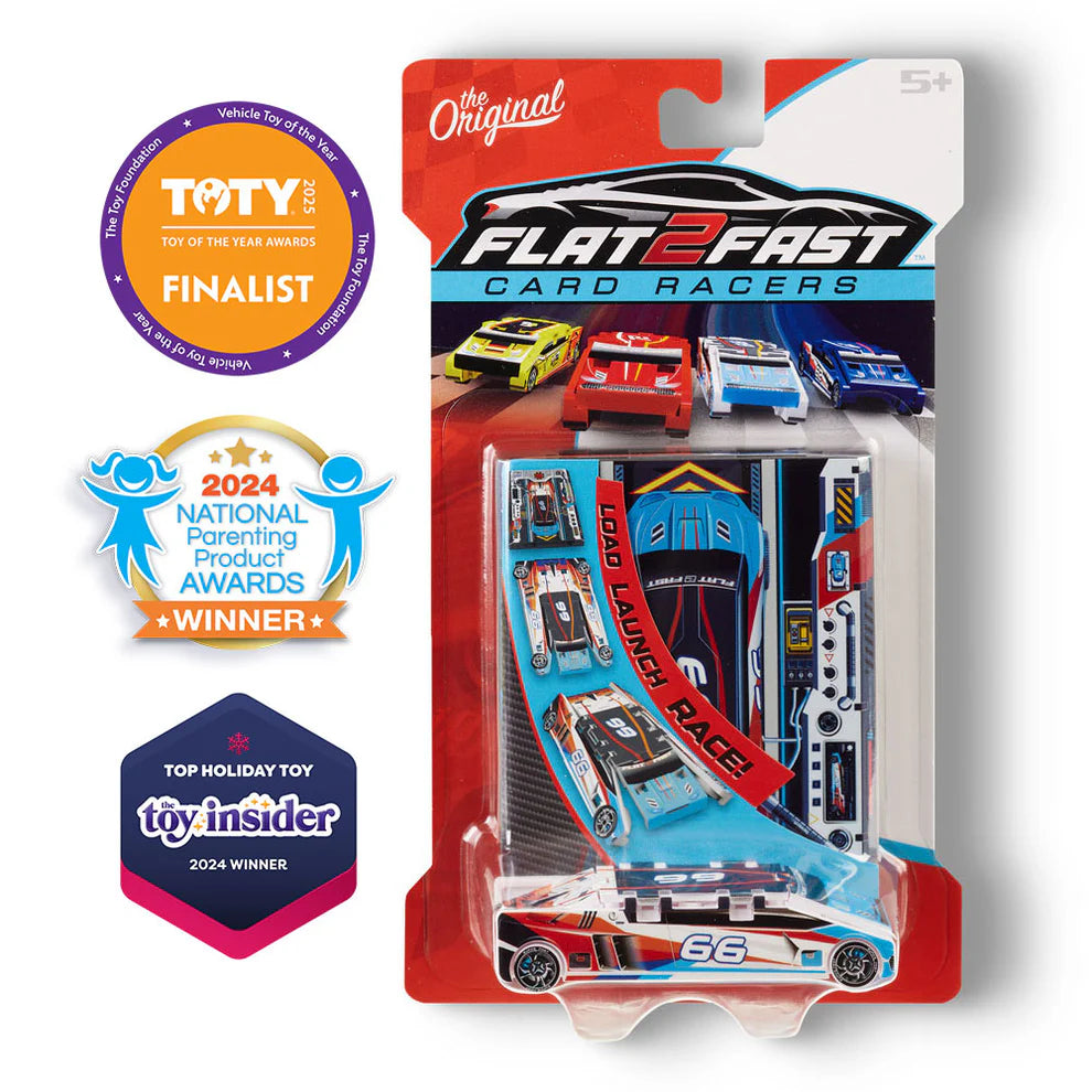 Flat 2 Fast Card Racers - Sky Blue