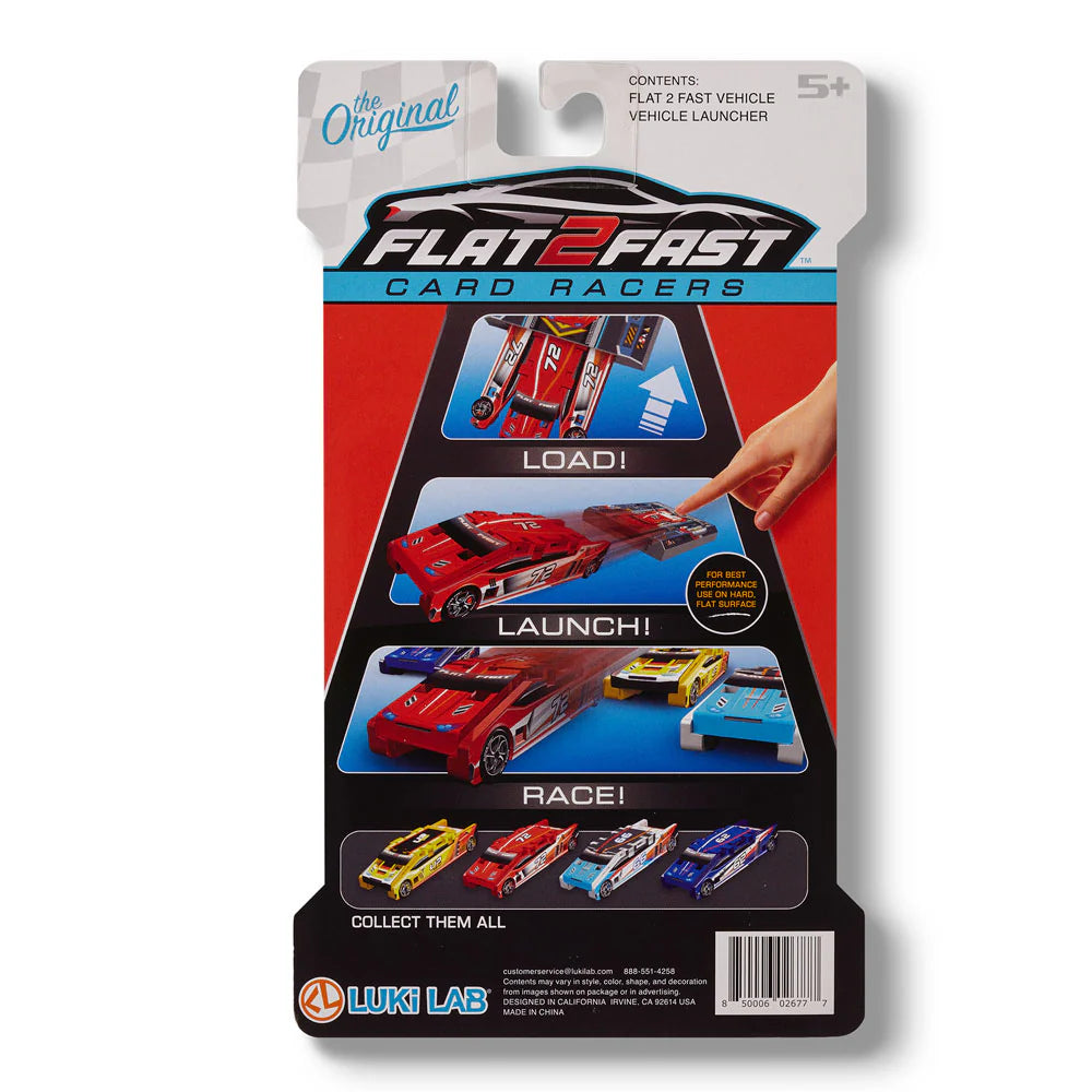 Flat 2 Fast Card Racers - Sky Blue