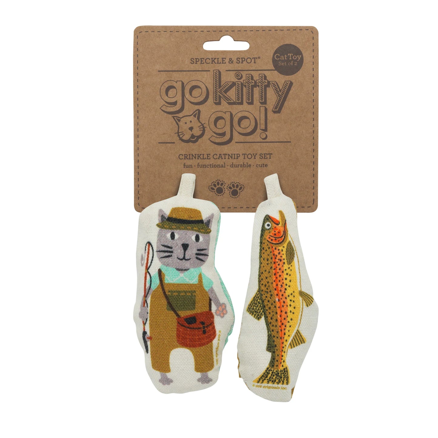 Go Kitty Go Cat Toy Set | Fisher Cat & Trout