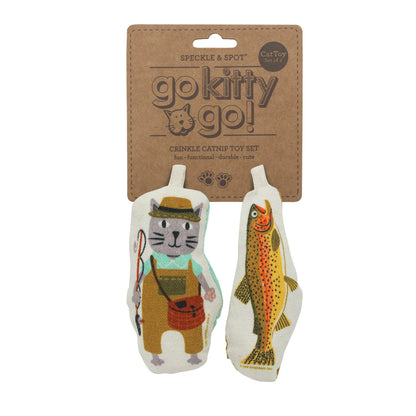 Go Kitty Go Cat Toy Set | Fisher Cat & Trout