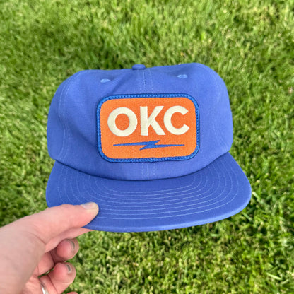 Orange OKC Bolt Patch Hat - Royal Blue