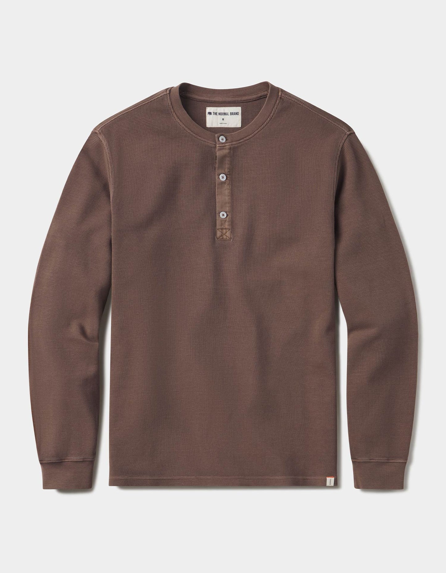 Vintage Thermal Henley - Cedar