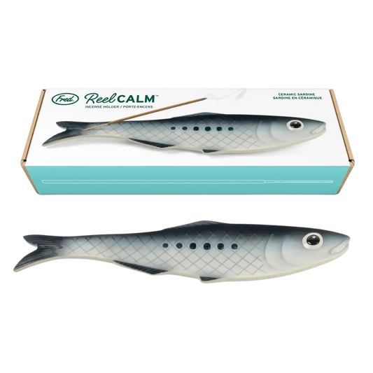 Reel Calm Ceramic Incense Holder, Sardine Fish
