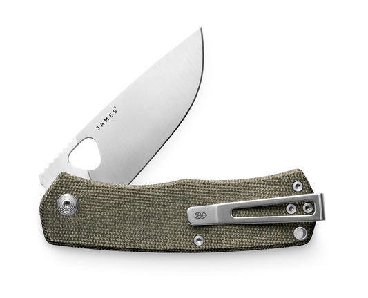 The Folsom - OD Green/Stainless - Micarta Straight