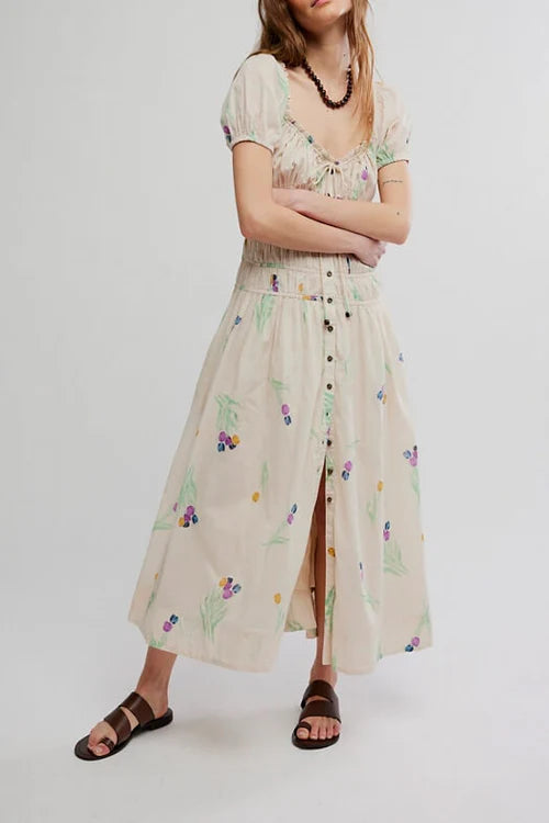 Complete Me Midi Dress - Tea Combo