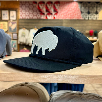 White Bison Hat - Black