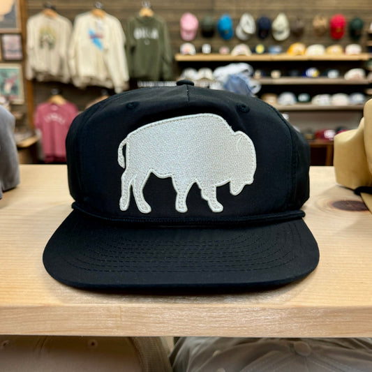 White Bison Hat - Black