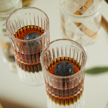 Cocktail Tumbler + Whiskey Stone Set