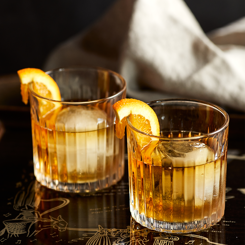 Cocktail Tumbler + Whiskey Stone Set
