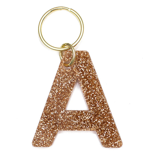 Glitter Keychain - Letter A