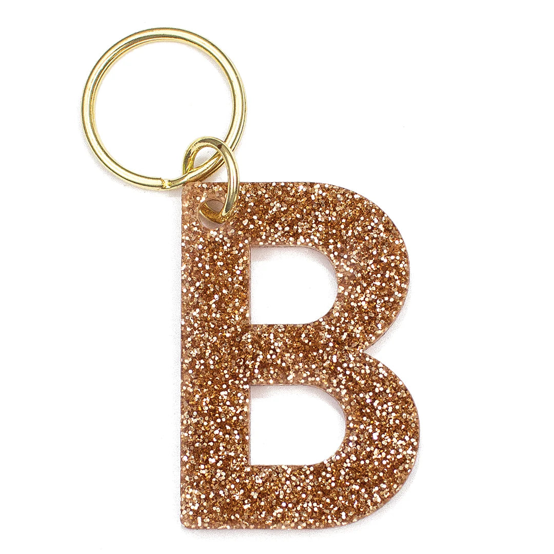 Glitter Keychain - Letter B – Blue Seven