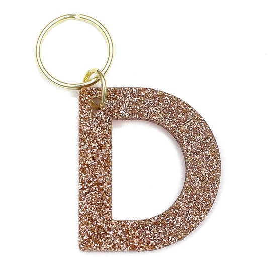 Glitter Keychain - Letter D