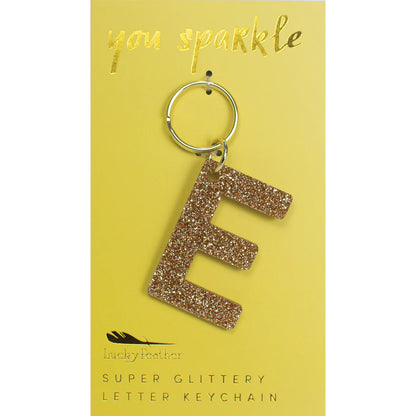 Glitter Keychain - Letter E