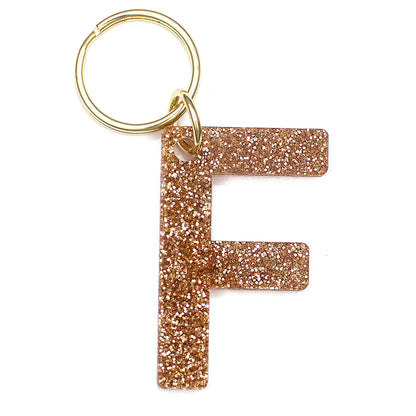 Glitter Keychain - Letter F