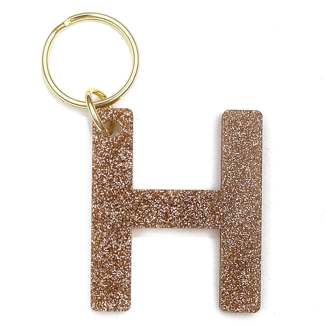 Glitter Keychain - Letter H