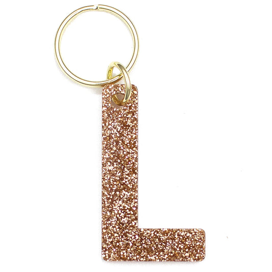 Glitter Keychain - Letter L