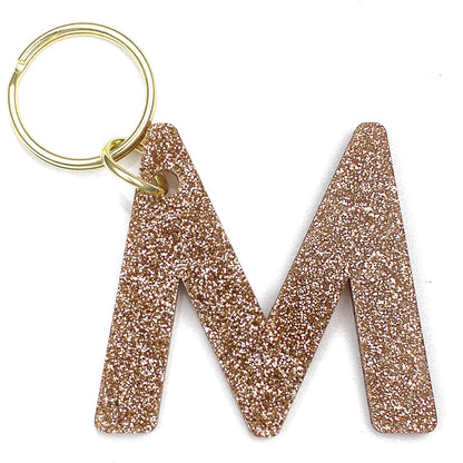 Glitter Keychain - Letter M