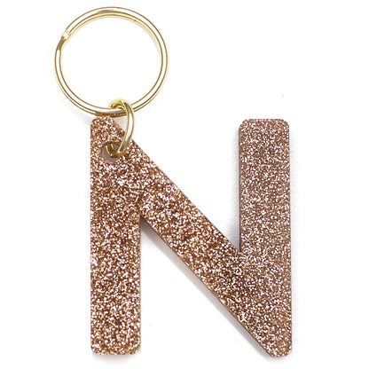 Glitter Keychain - Letter N