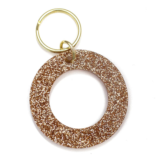 Glitter Keychain - Letter O