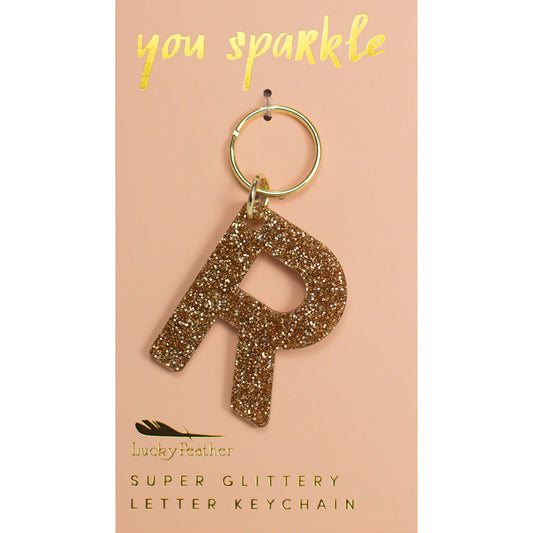 Glitter Keychain - Letter R