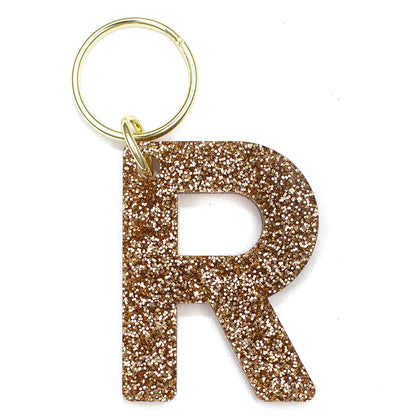 Glitter Keychain - Letter R