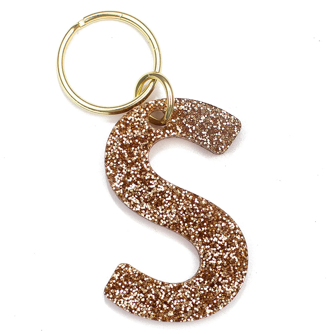 Glitter Keychain - Letter S