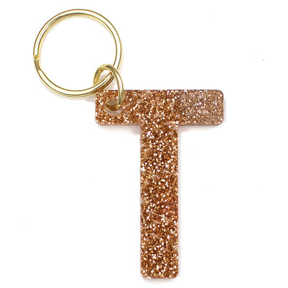 Glitter Keychain - Letter T