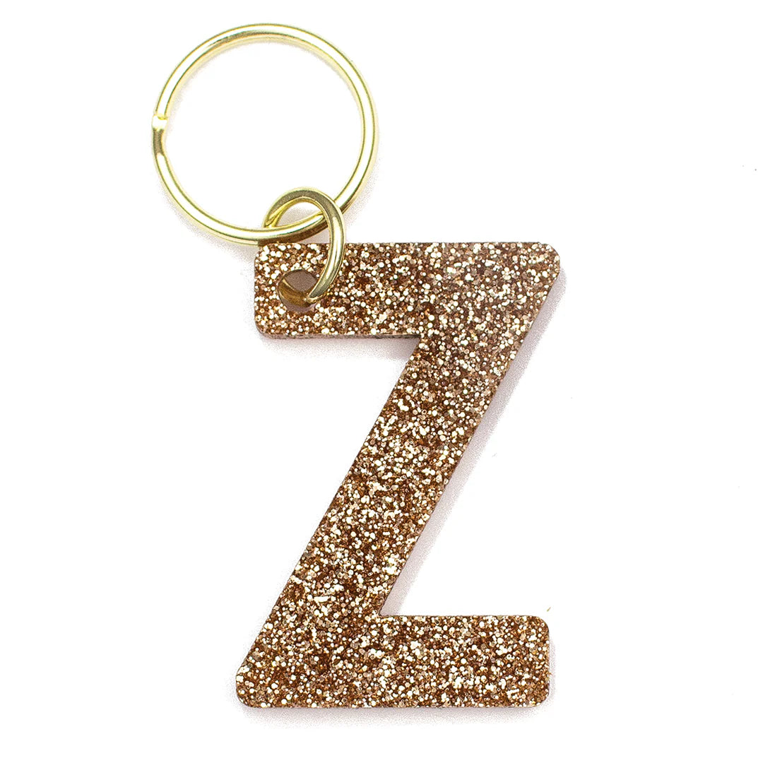 Glitter Keychain - Letter Z